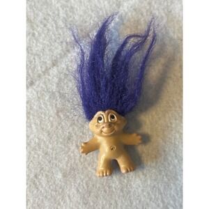 DAM 1989 Troll Doll‎ Purple Hair Mini Vintage Toy Collectible